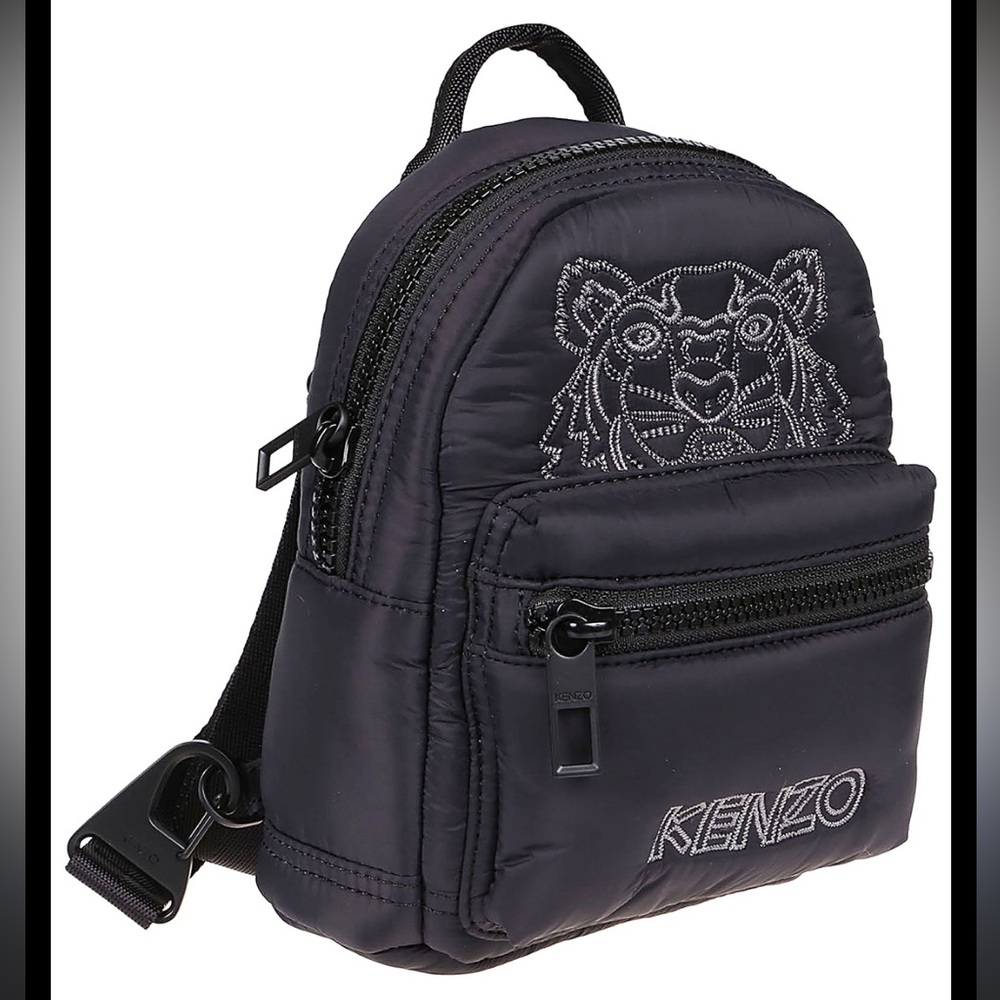 Kenzo Black Mini Tiger Backpack